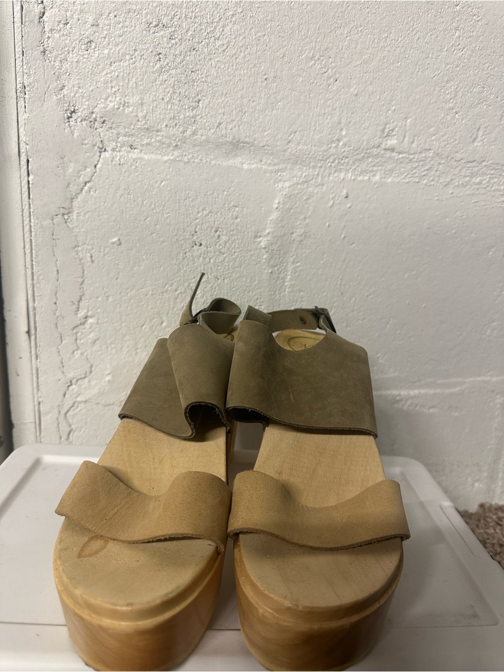 No. 6 Olive Suede Slide Sandals